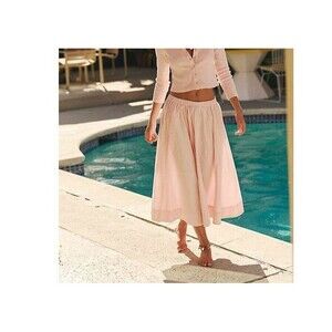 Free People Pink Midi Skirt
